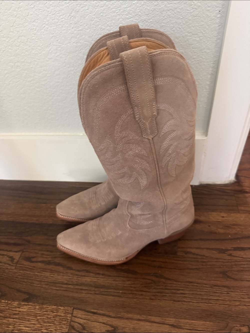 Tecovas Fawn Suede Cowboy Boot - Picture 3 of 7